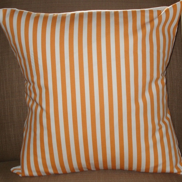 Orange Stripe Pillow Etsy