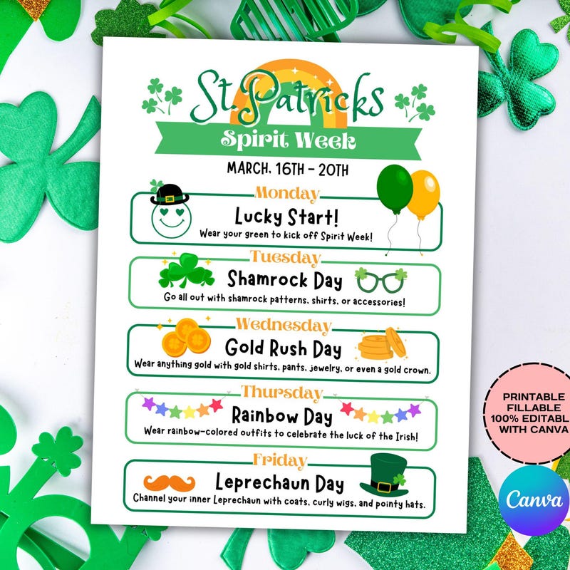 St Patricks Spirit Week - Etsy