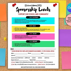 Bearbeitbare Club Patenschaft Flyer Vorlage: Schule PTO/PTA (Canva, Digital Download)