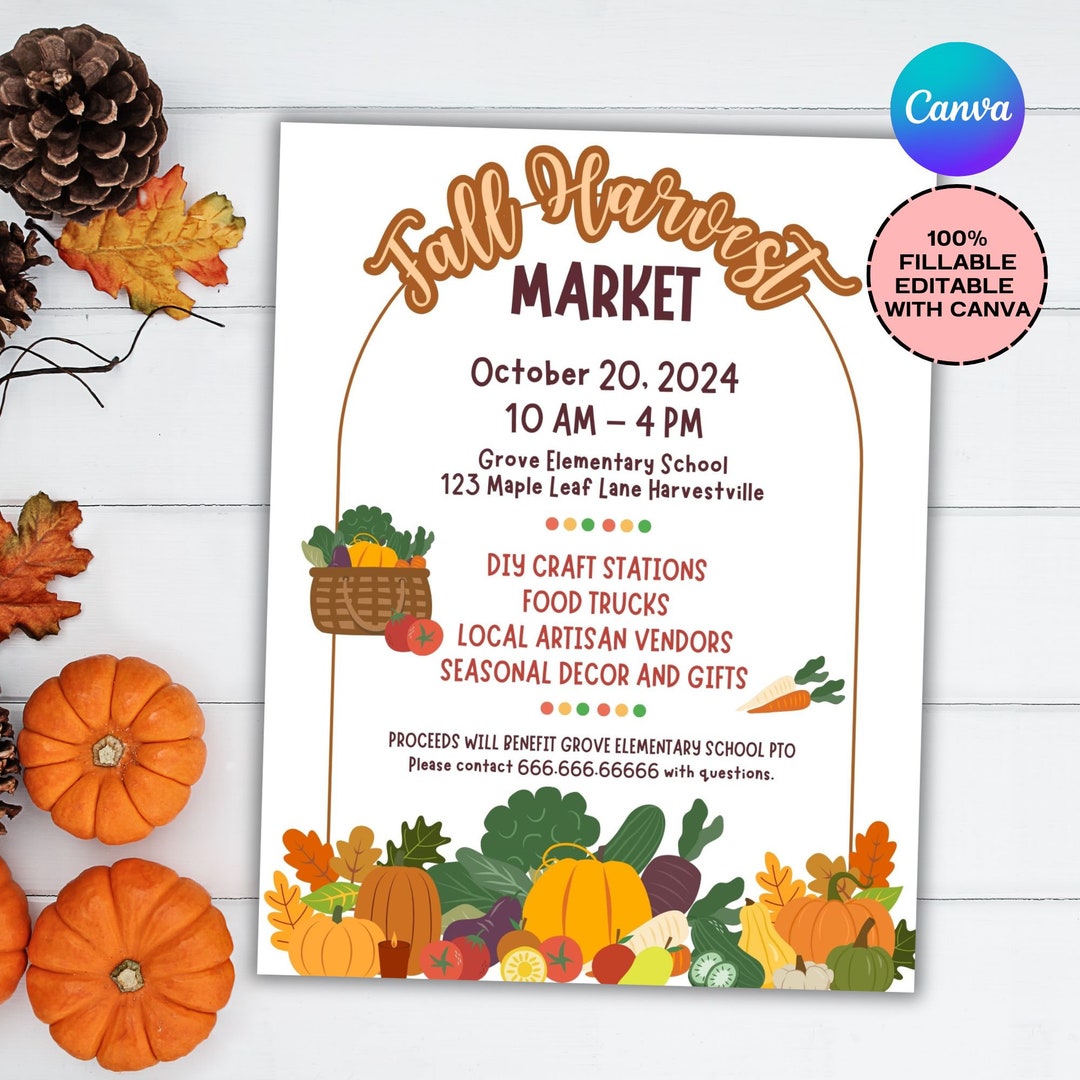 Fall Bazaar Template.pdf This item is unavailable - Etsy