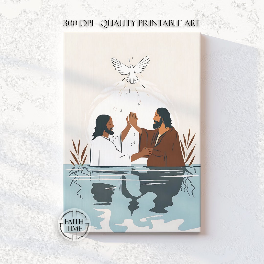 Baptism of Christ Art Image of Jesus Baptism of Jesus Art Matthew 3 13 ...