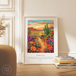 Psalm 16:11 Christian Wall Art Bible Verse Wall Art Scripture Wall Decor Christian Western Wall Art Digital Download Biblical Artwork A180
