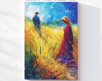 Ruth and Boaz Modern Christian Wall Art Story of Ruth Old Testament Ruth Bible Painting Pastor Gift Women Of Bible DIGITAL DOWNLOAD  W54.3