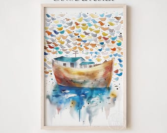 Noah's Ark Watercolor DOWNLOAD - Etsy