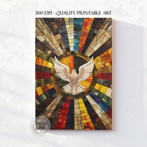 Dove Wall Art Dove of Peace Dove Painting Contemporary Christian Wall Art Scripture Art Pastor Gift Christian Art DIGITAL DOWNLOAD W21