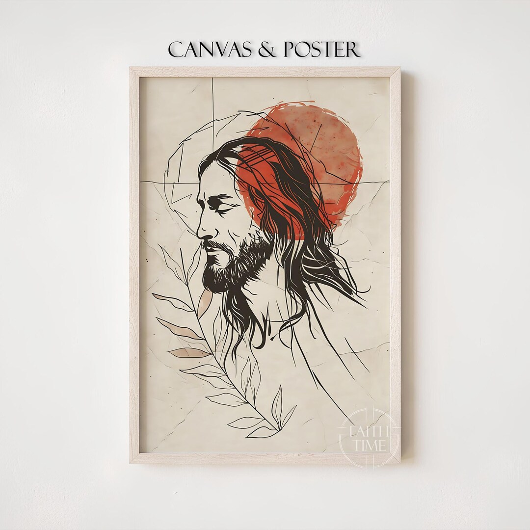 Minimalist Christian Wall Art Modern Biblical Poster Christ Canvas ...