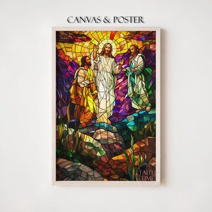 The Transfiguration Poster Christian Wall Art Jesus Transformation Art Scripture Wall Art Christian Decor Painting of Jesus Christ F65.1