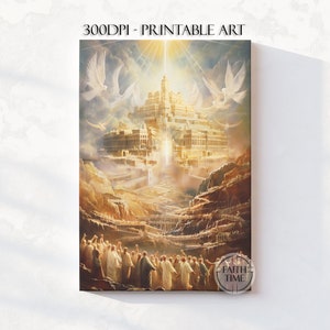 New Jerusalem Painting Christian Art Biblical Art Religious Artwork Faith Wall Art New Jerusalem Art Bible Painting DIGITAL DOWNLOAD W74