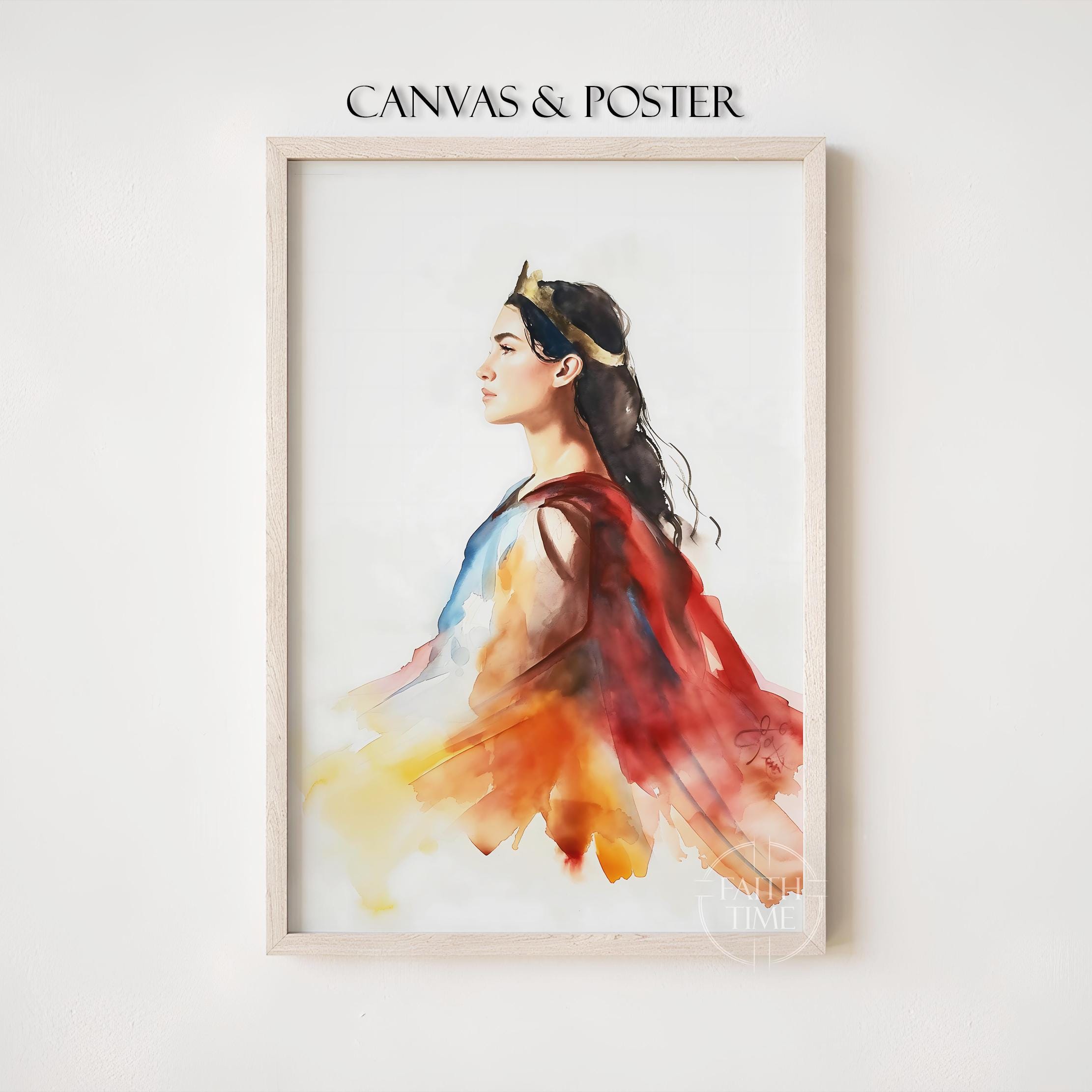 Queen Esther Biblical Art Perhaps You Were Born for Such a Time as This Framed Christian Wall Art Canvas Print Biblical Artwork  F151.0