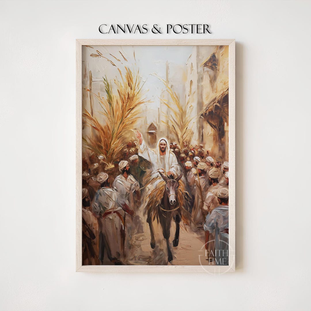 The Triumphal Entry Poste Christian Wall Art Bible Story Art Jesus ...