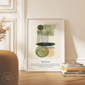 Micah 6:8 Christian Wall Art Walk Humbly With Your God Bible Verse Art Scripture Wall Decor Digital Download Faith Home Decor Japandi A160