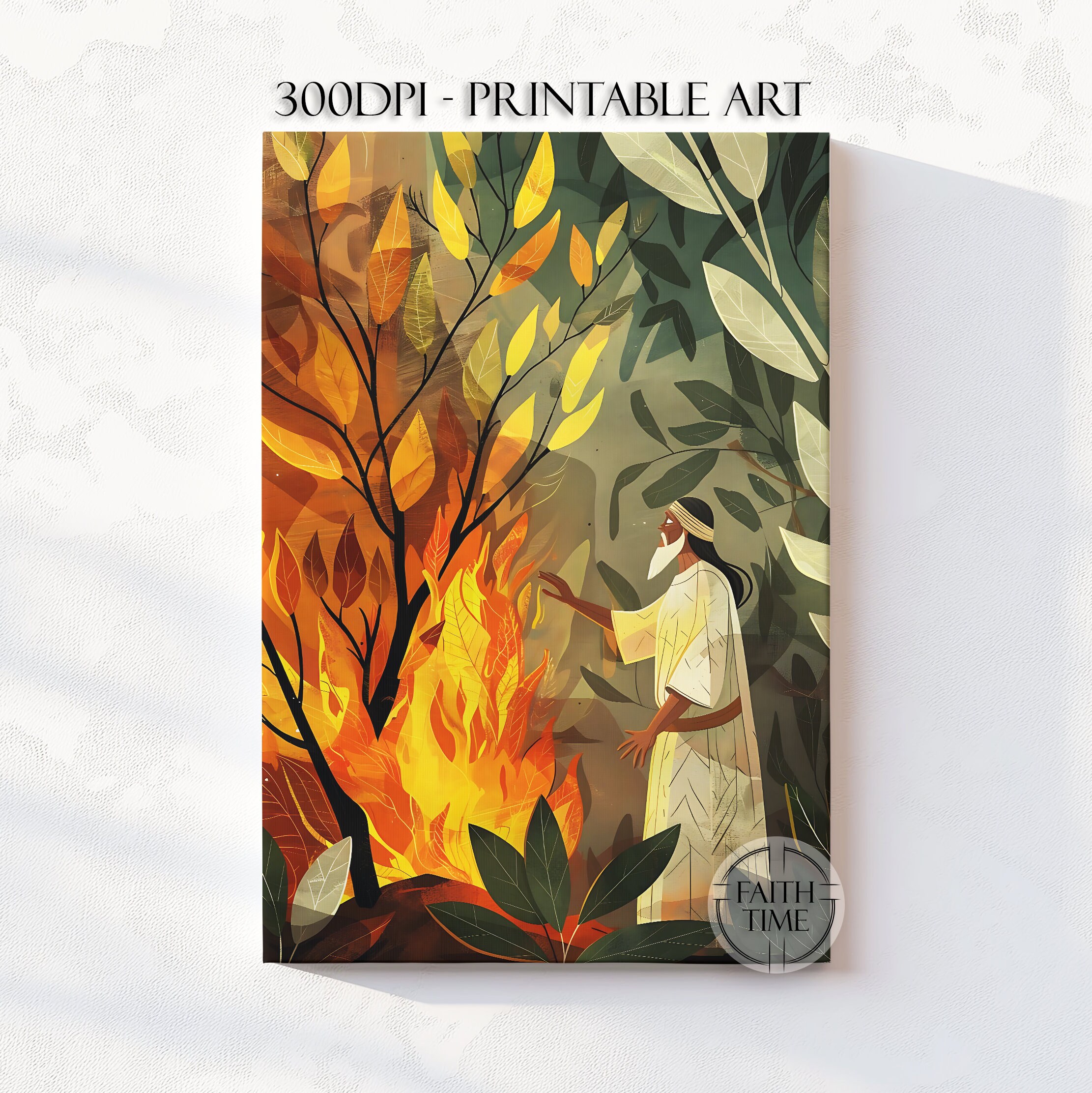 Burning Bush - Faith Wall Art XI