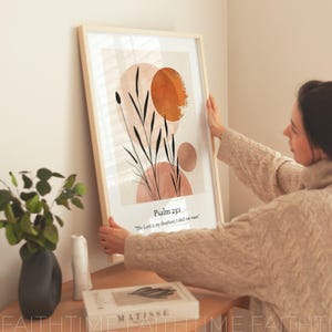 Psalm 23:1 Christian Wall Art The Lord is My Shepherd Bible Verse Art Print Faith Decor Boho Wall Art Digital File Psalm 23 Wall Art A125