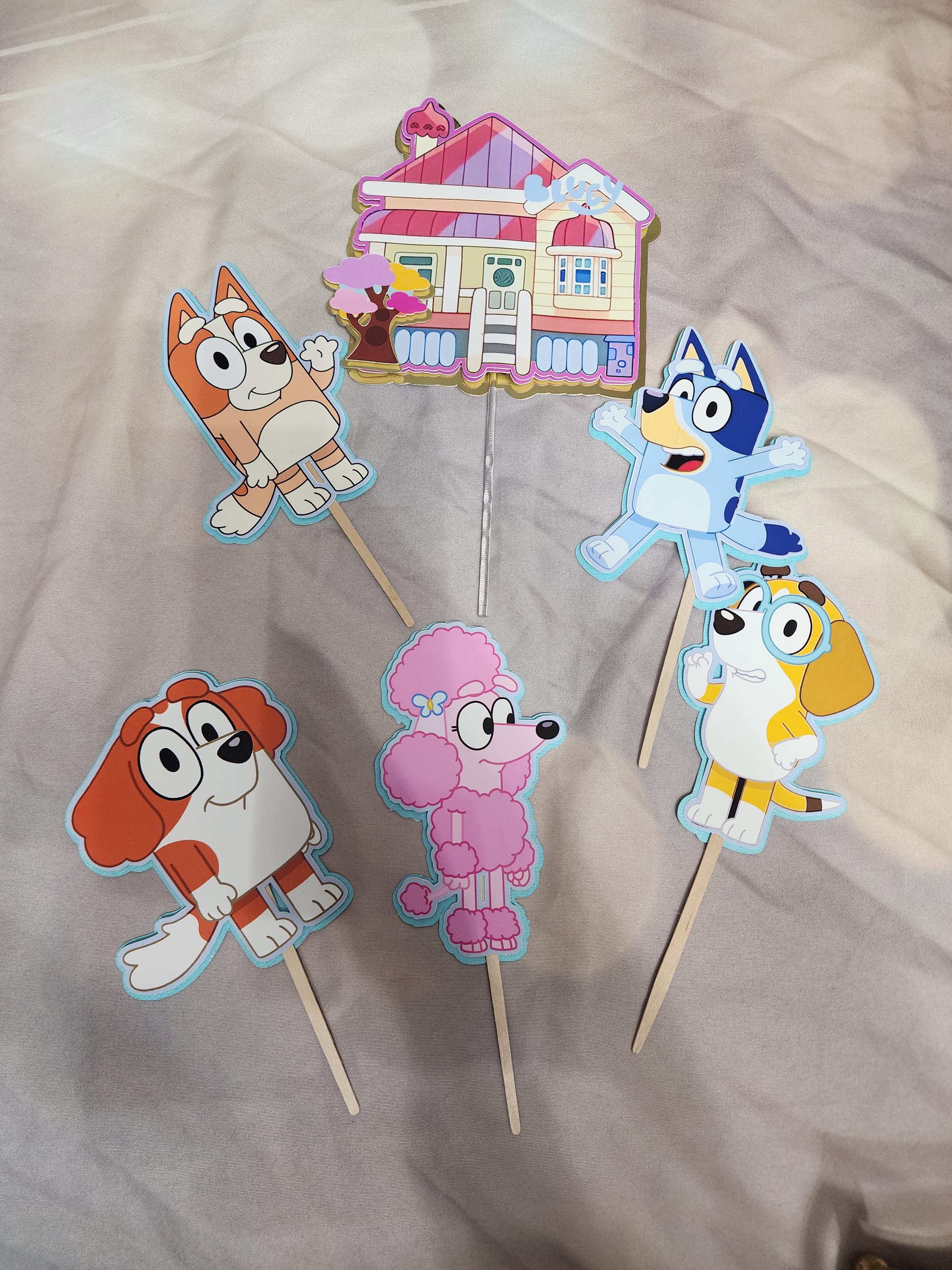 Cake topper blue dog