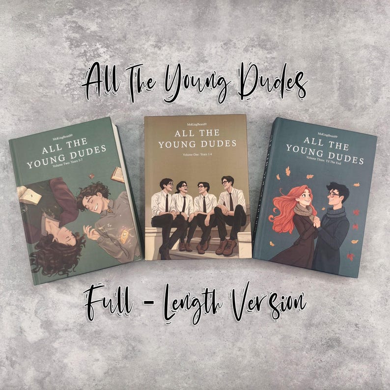 All The Young Dudes, Hardcover Book, 3 - Book Complete Series, Written by MsKingBean89