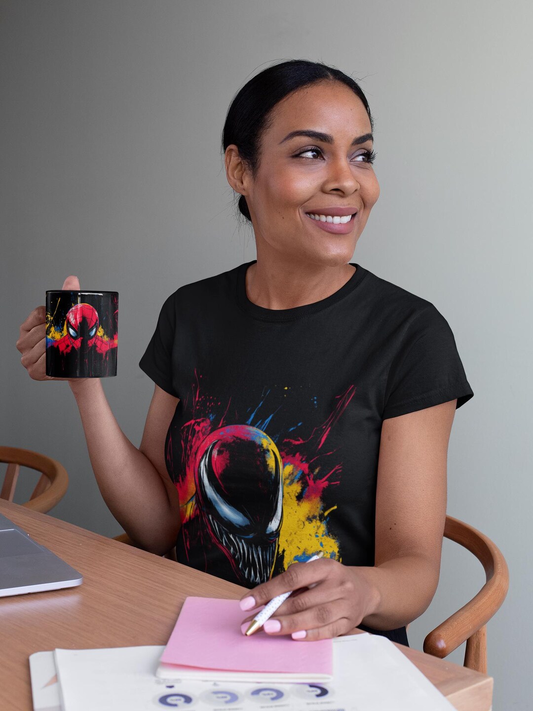 Spider-man, Venom, and Carnage Color-changing, Premium Handcrafted Collectible, Perfect for Desk ...