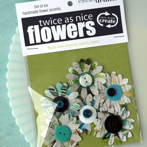 Recycled Paper Flowers Twice as Nice made from recycled catalog pages image 5