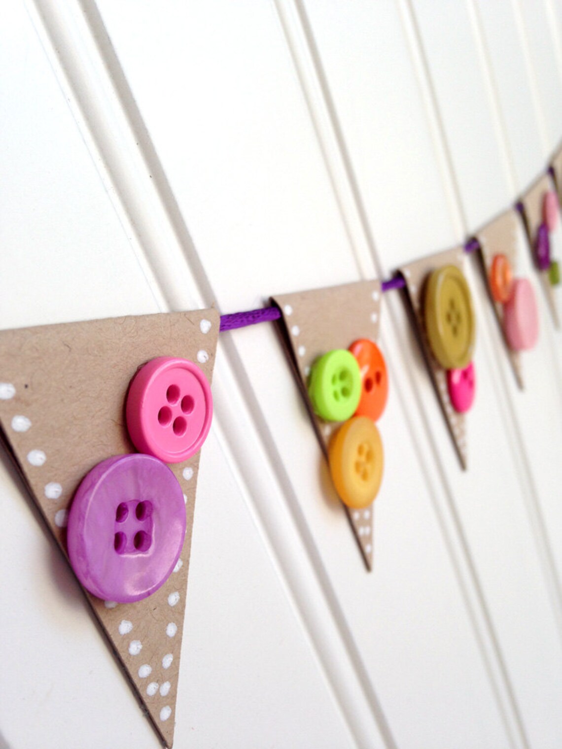 Button Pennant Garland - Etsy
