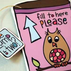 Refrigerator Magnet Coffee Cup Fill To Here Please image 1