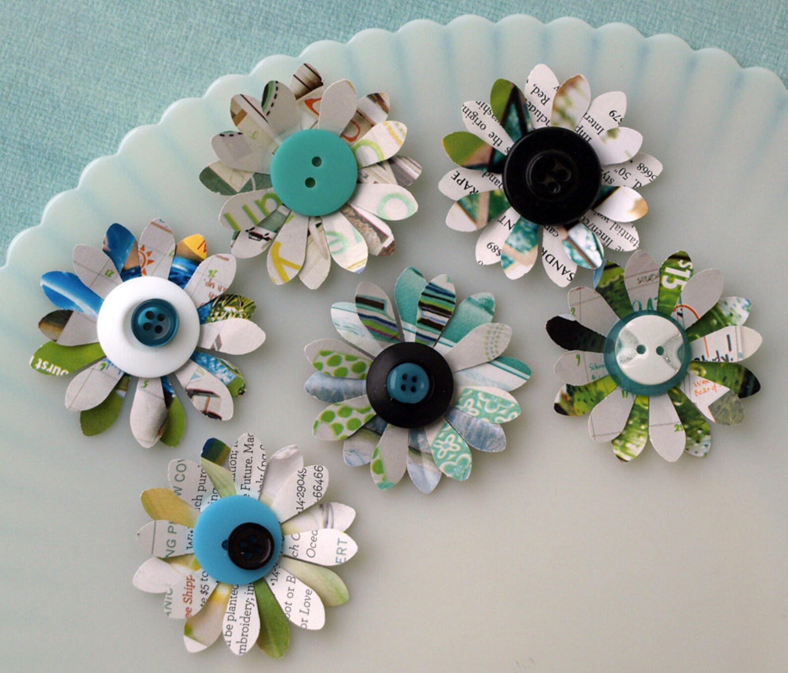 Recycled Paper Flowers Twice as Nice Made From Recycled Catalog Pages