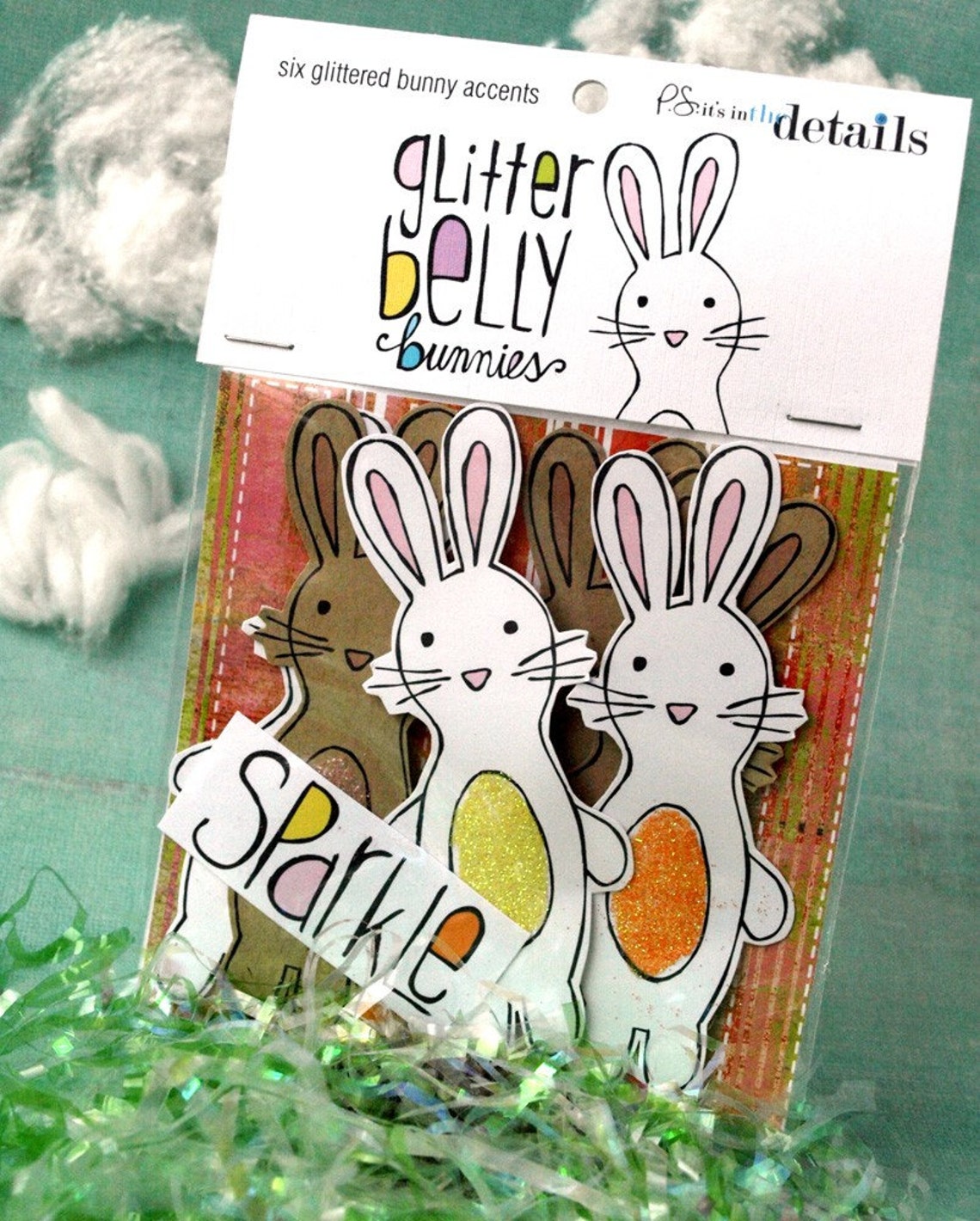 Bunny Rabbits Glitter Belly Bunnies Etsy
