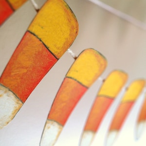 Candy Corn Paper Halloween Banner | Candy Corn Garland