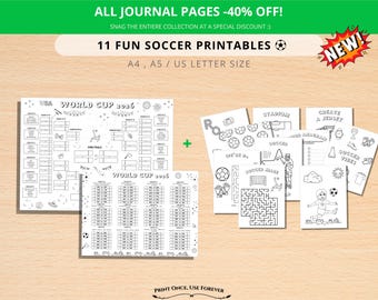 Actividades imprimibles para el Mundial 2026, seguimiento del cuadro de eliminatorias de fútbol, juegos de fiesta de la FIFA, paquete de páginas para colorear
