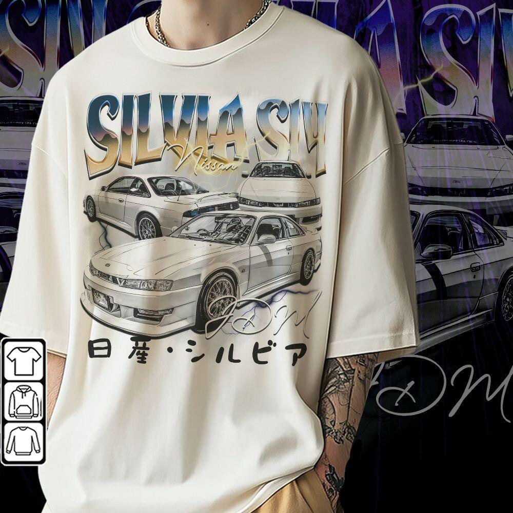 Silvia S14 White Retro JDM Japanese Shirt, 90s JDM Drift Car