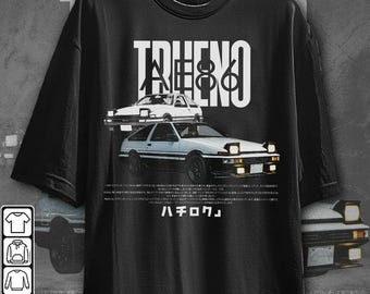 Initial D Inspired JDM Car T-shirt AE86 Trueno: Takumi