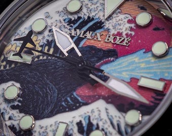 Kaiju Kanagawa Wave automatisch duikhorloge | Zwitsers mechanisch horloge | Wijzerplaat met volledige lume, 40 mm, saffierglas