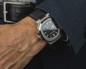 Men's Automatic Watch, Open Heart Watch, Stainless Steel Bracelet Watch, Seiko NH38A, Sapphire Crystal, 40mm Dress Sport Watch