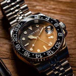 GMT Automatic Dual Time Watch - Travel Companion - Casual, Outdoor, Adventure, Travel