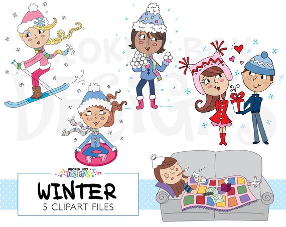 Winter Clipart Set Etsy