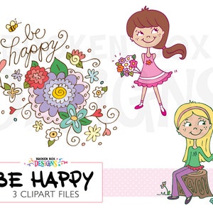 Be Happy Clipart Set