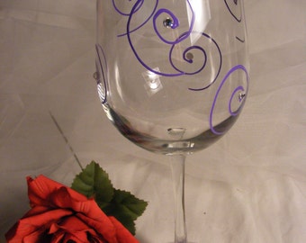 Forty and Fabulous birthday girl  wine glass... or Fifty and Fabulous  - or any year