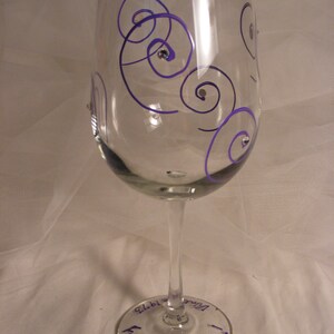 Forty and Fabulous birthday girl wine glass... or Fifty and Fabulous or any year image 4