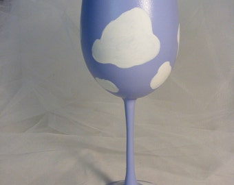 Blue skies  for UNC - large oversize wine glass for birthday, graduation, congratulations, UNC, baby shower