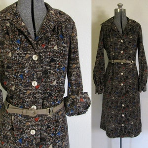 ON HOLD Vintage LENORA Shirt Dress / 1970s Dress image 1