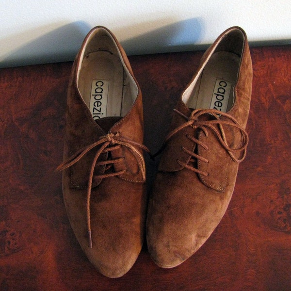 vintage suede oxford lace-ups 8