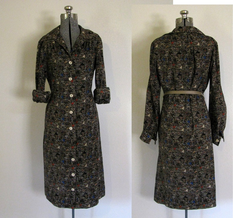 ON HOLD Vintage LENORA Shirt Dress / 1970s Dress image 2