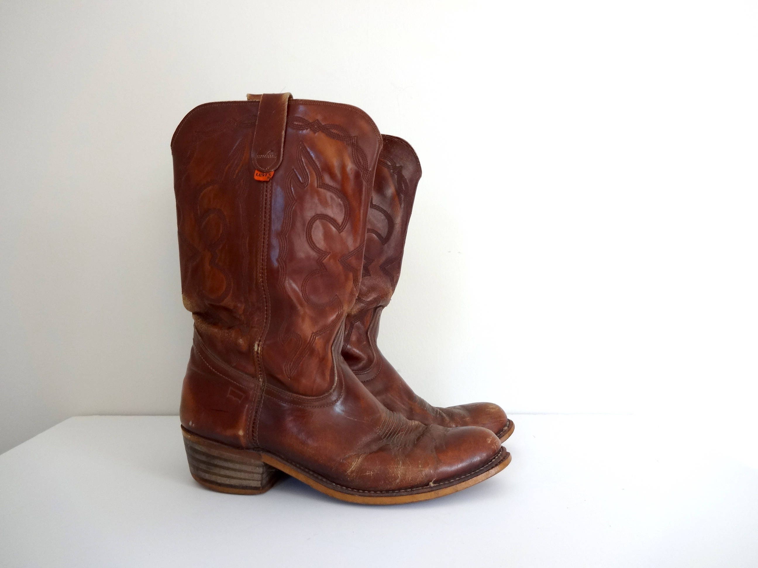 Vintage LEVIS Boots 1970s Western Vintage Texas brand boots size 8.5 D