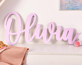 Letrero con nombre de bebé personalizado, letrero de madera con nombre personalizado, decoración de pared, arte de pared con letras, decoración de habitación de niños, letrero con nombre de guardería, arte de pared para guardería