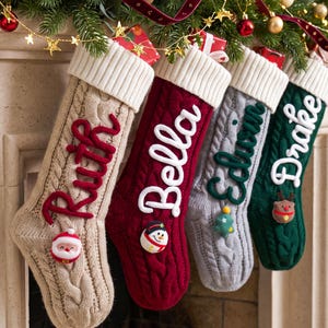 Personalisierte Weihnachtsstrümpfe mit Namen, Familien-Weihnachtsstrümpfe 2026, Strümpfe für Kinder, Weihnachtsstrümpfe für Kleinkinder, Weihnachtsdekoration