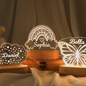 Spersonalizowana lampka nocna, spersonalizowana lampka nocna z imieniem, lampka nocna dla dziecka, dekoracja pokoju dziecięcego, prezent na baby shower, spersonalizowany prezent dla dzieci