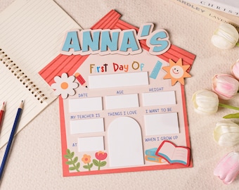 Custom First Day of School Sign, Back to School Sign, 1st Day of School Sign, Back to School Dry Erase Sign, Back to School Photo Prop