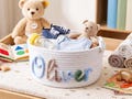 Custom Baby Gift Basket, Toy Organizer, Nursery Storage, Baby Shower Gift