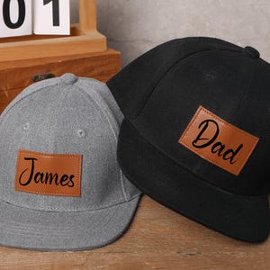 Personalized Toddler Cap, Custom Snapback Hat, Infant Child Snapback, Leather Patch Hat,Kids Baseball Hat,Adult Youth Snapback,Gift for Baby