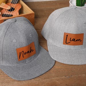 Adult Youth Snapback,Personalized Toddler Cap, Custom Snapback Hat, Infant Child Snapback, Leather Patch Hat,Kids Baseball Hat,Gift for Baby
