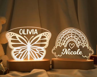 Custom Night Light, Baby Night Light Lamp, Kids Room Decor, Personalized Night Light with Name, Baby Shower Gift, Personalized Gift for Kids