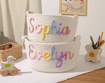Personalisierte Baby Korb Geschenk, benutzerdefinierte Name Kinderzimmer Lagerung, Baby-Dusche-Geschenk